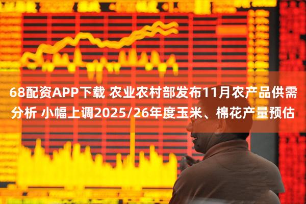 68配资APP下载 农业农村部发布11月农产品供需分析 小幅上调2025/26年度玉米、棉花产量预估
